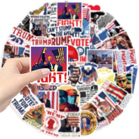 10/30/50pcs Funny Trump 2024 Graffiti Stickers – Waterproof Cartoon Decals