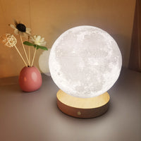 Rotating Sleeping Moon Small Night Lamp