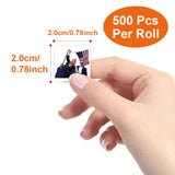 500Pcs/Roll Trump 2024 Keep Fighting Stickers – 2.0cm Self-Adhesive Labels