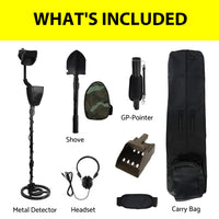 LCD Metal Detector Set 350MM Detection Range Treasure Hunting & Gold Prospecting - Jack's Clearance