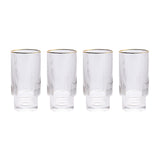 Stackable Gold Rim Ripple Drinking Glass