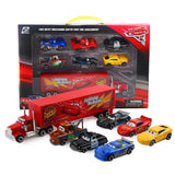 7PCS/Set Disney Pixar Car 3 Lightning m/c/Queen Jackson Storm Mack Truck 1:55 Diecast Metal Car Model Toy Boy Christmas Gift