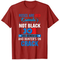 Biden Roses Are Red Kamalas Not Black Joe T-Shirt Fashion Funny Political Joke Tee Tops Men Clothing Short Sleeve