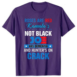 Biden Roses Are Red Kamalas Not Black Joe T-Shirt Fashion Funny Political Joke Tee Tops Men Clothing Short Sleeve