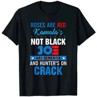 Biden Roses Are Red Kamalas Not Black Joe T-Shirt Fashion Funny Political Joke Tee Tops Men Clothing Short Sleeve