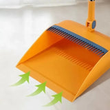 Brush And Shovel Broom And Dustpan Combination Set Vertical Folding Soft Fur Non-viscous Sweeping Broom 2 Pcs /set