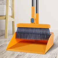 Brush And Shovel Broom And Dustpan Combination Set Vertical Folding Soft Fur Non-viscous Sweeping Broom 2 Pcs /set