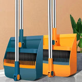 Brush And Shovel Broom And Dustpan Combination Set Vertical Folding Soft Fur Non-viscous Sweeping Broom 2 Pcs /set