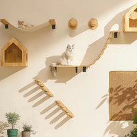 Cat Climbing Shelf – Wall-Mounted Cat Tree with Scratching Post