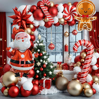 Christmas Balloon Garland Kit – Party Decor with Santa & Gifts