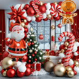 Christmas Balloon Garland Kit – Party Decor with Santa & Gifts