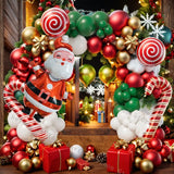 Christmas Balloon Garland Kit – Party Decor with Santa & Gifts