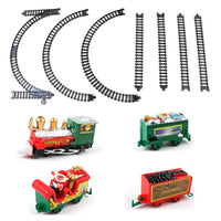 Christmas Realistic Electric Train Set,Easy To Ass-emble & Safe For Kids Gift & Party Home Xmas Tree Decoration