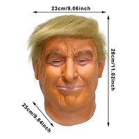 Realistic Donald Trump Latex Mask with Yellow Wig – Halloween Party Cosplay Headgear