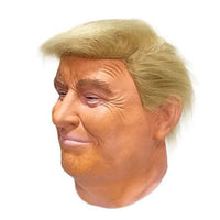 Realistic Donald Trump Latex Mask with Yellow Wig – Halloween Party Cosplay Headgear