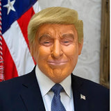 Realistic Donald Trump Latex Mask with Yellow Wig – Halloween Party Cosplay Headgear