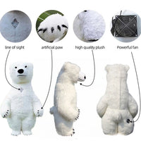 Giant Polar Bear Inflatable Costume Street Funny Panda Mascot Costume Party Cosplay Furry Plush Doll Inflatable Mascot Costume