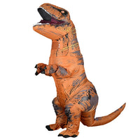 T Rex Velociraptor Inflatable Costume Mascot Cosplay Tirano Saurio Rex Dino Halloween For Women Men Kid Cosplay Funny Suit