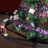 Electric Christmas Tree Train Set Attaches To Your Tree Realistic Sounds & Lights Christmas Gift Toy Battery Operated