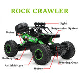 ZWN 4WD RC Car - 1:12/1:16 Scale, LED Lights, 2.4G Remote Control, Off-Road Buggy