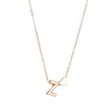 SUMENG Fashion Tiny Heart Dainty Initial Necklace Gold Silver Color Letter Name Choker  For Women Pendant Jewelry Gift