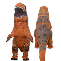 T Rex Velociraptor Inflatable Costume Mascot Cosplay Tirano Saurio Rex Dino Halloween For Women Men Kid Cosplay Funny Suit