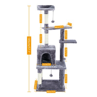 Cat Tower Condo for Large Cats - Multi-Level Entertainment & Scratching Perch