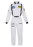 Astronaut Costume Adult Silver Spaceman Costume Plus Size  Women Space Suit Party Dress up Costume  Astronaut Suit Adults White