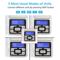 Mini Scale 500g/300g/200g/100g X 0.01g /0.1g Accuracy Electronic Digital Precision Jewelry Scales Pocket Scale Balance for gold