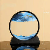 3D Moving Sand Art Picture Glass Craft Deep Sea Sand scape In Motion Display Flowing Sand Frame Sand Flowing Painting Gifts