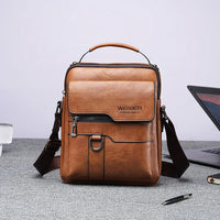 WEIXIER Men Crossbody Bag Shoulder Bags Vintage Men Handbags Large Capacity PU Leather Bag For Man Messenger Bags Tote Bag - Jack's Clearance