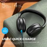 SOUNDPEATS Active Noise Cancelling Headphones Wireless Over Ear Bluetooth Headphones 40H Playtime, Comfortable Fit, Clear Calls