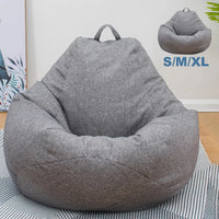 Large Small Lazy Sofas Cover Chairs Without Filler Linen Cloth Lounger Seat Bean Bag Pouf Puff Couch Tatami Living Room