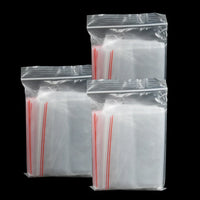 100pcs Small Zip Lock Plastic Bags - Transparent Reclosable Vacuum Storage Bags Jack's Clearance