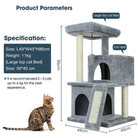 Cat Tower Condo for Large Cats - Multi-Level Entertainment & Scratching Perch