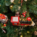 Electric Christmas Tree Train Set Attaches To Your Tree Realistic Sounds & Lights Christmas Gift Toy Battery Operated