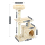 Cat Tower Condo for Large Cats - Multi-Level Entertainment & Scratching Perch