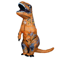 T Rex Velociraptor Inflatable Costume Mascot Cosplay Tirano Saurio Rex Dino Halloween For Women Men Kid Cosplay Funny Suit