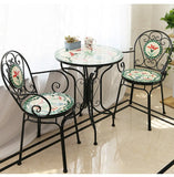 Garden Furniture 60cm, American Rural Iron Art Folding Table and Chairs, Retro Luxury Outdoor Patio Set, Garden Set