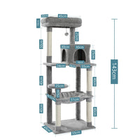 Cat Tower Condo for Large Cats - Multi-Level Entertainment & Scratching Perch