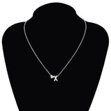 SUMENG Fashion Tiny Heart Dainty Initial Necklace Gold Silver Color Letter Name Choker  For Women Pendant Jewelry Gift