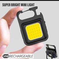 Super Bright Keychain Flashlight Mini COB Portable Work Light USB Rechargeable Outdoor Camping Fishing Pocket Lamps With Magnet