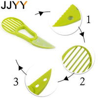 3 In 1 Avocado Slicer Shea Corer Butter Fruit Peeler Cutter Pulp Separator Plastic Knife Kitchen Vegetable Tools