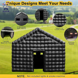 Large Inflatable Cube Disco Tent, Square Gazebo, Event Room, Big Mobile Portable, Night Club Party Pavilion For Outdoor