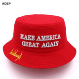 MAGA Red Bucket Hat – Trump 2024 Unisex Sun Cap