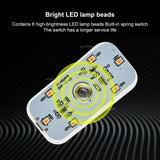 Mini 5V LED Touch Light - Wireless Car Interior Lighting with USB Charging Rechargeable for Roof Ceiling Reading Door Foot Trunk