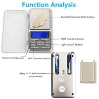 Mini Scale 500g/300g/200g/100g X 0.01g /0.1g Accuracy Electronic Digital Precision Jewelry Scales Pocket Scale Balance for gold