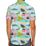 Miniso Castaway Cay Hawaiian Shirt Disney Cruise Line Unisex Button-Up Casual Beach Shirt