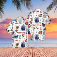 Miniso Castaway Cay Hawaiian Shirt Disney Cruise Line Unisex Button-Up Casual Beach Shirt