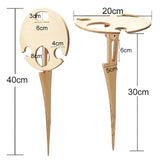 Outdoor Wine Table with Foldable Round Desktop Mini Wooden Picnic Table for Picnic Camping Wine Table Goblet Holder Wine Rack